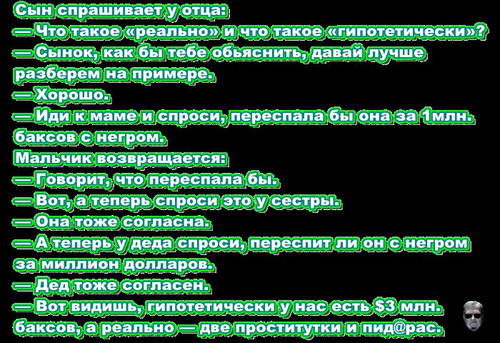 Что такое «реально» и что такое «гипотетически»